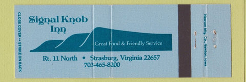 Matchbook Cover - Signal Knob Inn Strasburg VA Full Length