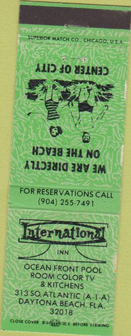 Matchbook Cover - International Inn Dayton Beach FL girlie