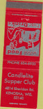 Matchbook Cover - Candlelite Supper Club Kenosha WI