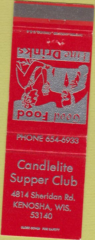 Matchbook Cover - Candlelite Supper Club Kenosha WI