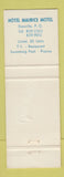Matchbook Cover - Hotel Maurice Motel Kingsey Fall QC Full Length