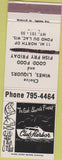Matchbook Cover - Club Harbor Fod Du Lac WI WEAR