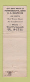 Matchbook Cover - Greystone Motel Portsmouth OH WORN Full Length
