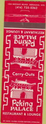 Matchbook Cover - Peking Palace Chinese food Menasha WI