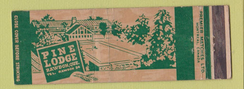 Matchbook Cover - Pine Lodge Rawdon QC Full Length