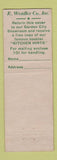 Matchbook Cover - R Weidler Kitchens White Plains Garden City NY