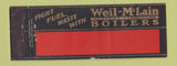 Matchbook Cover - Weil McLain Boilers Full Length