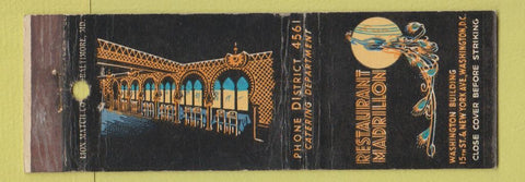 Matchbook Cover - Restaurant Madrillon Washington DC