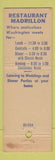 Matchbook Cover - Restaurant Madrillon Washington DC