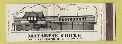 Matchbook Cover - Matarese Circle Restaurant Newington CT WEAR Full Length