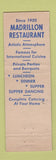 Matchbook Cover - Restaurant Madrillon Washington DC feature