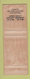 Matchbook Cover - Underground Inn Princeton IL WORN Full Length