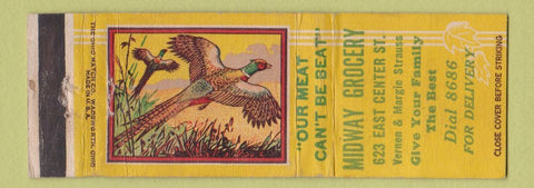 Matchbook Cover - Midway Grocery  WEAR
