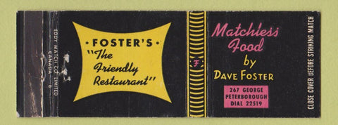 Matchbook Cover - Foster's Restaurant Peterborough ON