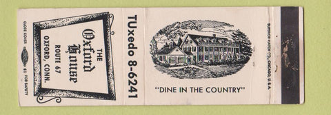 Matchbook Cover - Oxford House Oxford CT WEAR