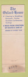 Matchbook Cover - Oxford House Oxford CT WEAR