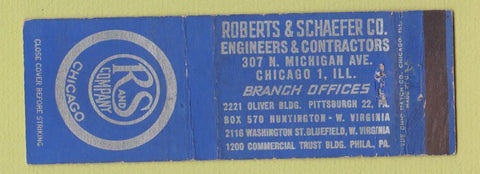 Matchbook Cover - Robert Schaefer Engineers Chicago IL WEAR