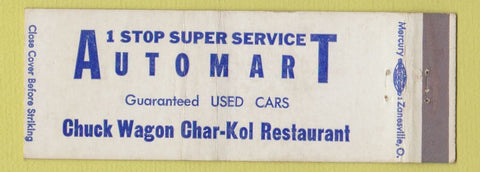 Matchbook Cover - Automart Used Cars Restaurant Full Length