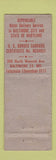 Matchbook Cover - City Express Baltimore MD Carriers WEAR