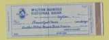 Matchbook Cover - Wilton Manors National Bank Fort Lauderdale FL Full Length