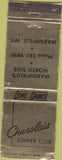 Matchbook Cover - Charolais Supper Club Marshfield WI