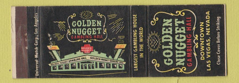 Matchbook Cover - Golden Nugget Casino Las Vegas NV