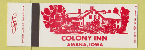 Matchbook Cover - Colony Inn Amana IA Full Length