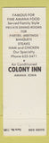 Matchbook Cover - Colony Inn Amana IA Full Length