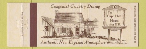 Matchbook Cover - The Cape Half House West Harwich MA Full Length