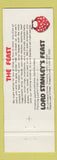 Matchbook Cover - Lord Stanley's Feast Toronto ON Niagara Falls Full Length