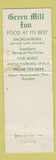 Matchbook Cover - Green Mill Restaurant Petaluma CA Full Length
