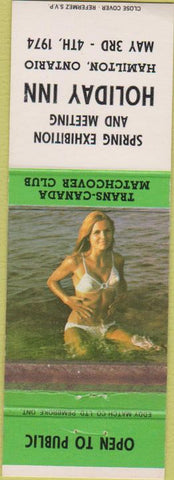 Matchbook Cover - Match Club Hamilton ON 1974 pinup white bikini