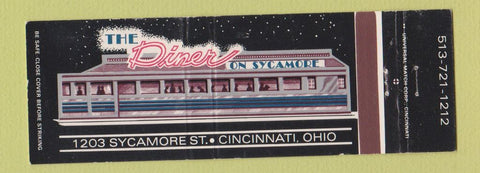 Matchbook Cover - The Diner on Sycamore Cincinnati OH Full Length