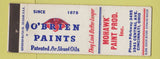 Matchbook Cover - O'Brien Paints Mohawk Paint Cincinnati OH