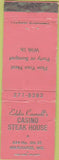 Matchbook Cover - Eddie Carroll's Steak House Milwaukee WI WORN