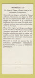 Matchbook Cover - Monticello Thomas Jefferson Charlottesville VA 30 Strike