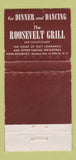 Matchbook Cover - Rough Rider Room Roosevelt Hotel New York City WEAR 30 Strike