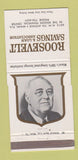 Matchbook Cover - Roosevelt Savings Loan Miami FL Franklin D 30 Strike