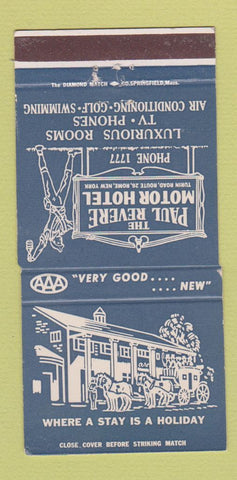 Matchbook Cover - Paul Revere Motor Hotel Rome NY 30 Strike