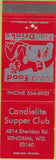 Matchbook Cover - Candlelite Supper Club Kenosha WI