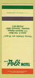 Matchbook Cover - James Polk Motel Columbia TN 30 Strike
