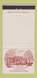 Matchbook Cover - Wheatland Home of James Buchanan Lancaster PA 30 Strike
