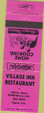 Matchbook Cover - Village Inn Restaurant Middlebury IN