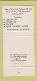 Matchbook Cover - Steuben Tavern New York City 30 Strike