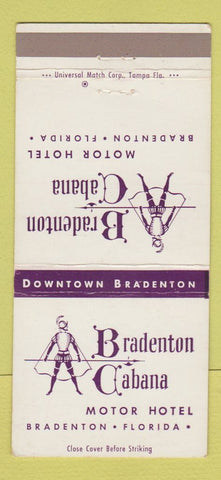 Matchbook Cover - Bradenton Cabana Motor Hotel Bradenton FL 30 Strike