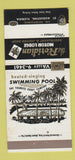 Matchbook Cover - The Floridian Motor Lodge St Augustine FL 30 Strike