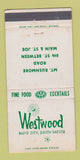 Matchbook Cover - Westwood Restaurant Rapid City SD 30 Strike
