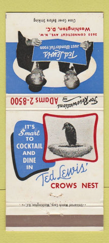 Matchbook Cover - Ted Lewis Restaurant Washington DC 30 Strike