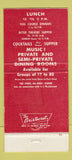 Matchbook Cover - Ted Lewis Restaurant Washington DC 30 Strike