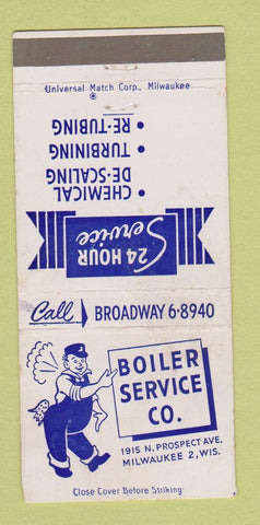 Matchbook Cover - Boiler Service Company Milwaukee WI 30 Strike